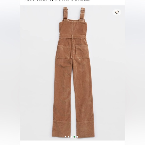 Aerie Corduroy Kick Flare Overall Womens Large Tan - Picture 4 of 12